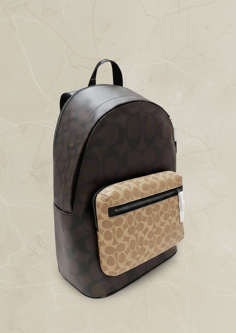 COACH MEN’S WEST BACKPACK IN BLOCKED SIGNATURE CANVAS
