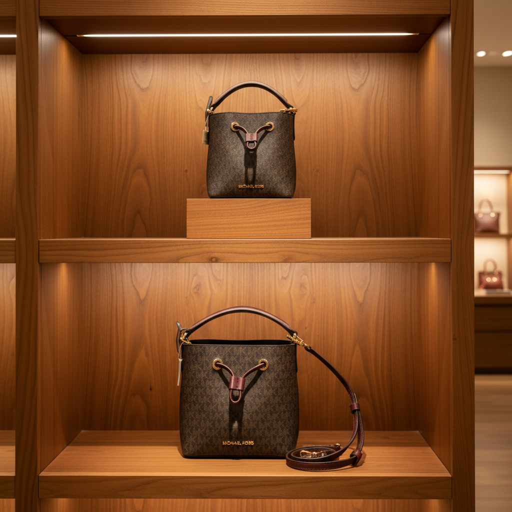 MICHAEL KORS SURI BUCKET IN SIGNATURE CANVAS