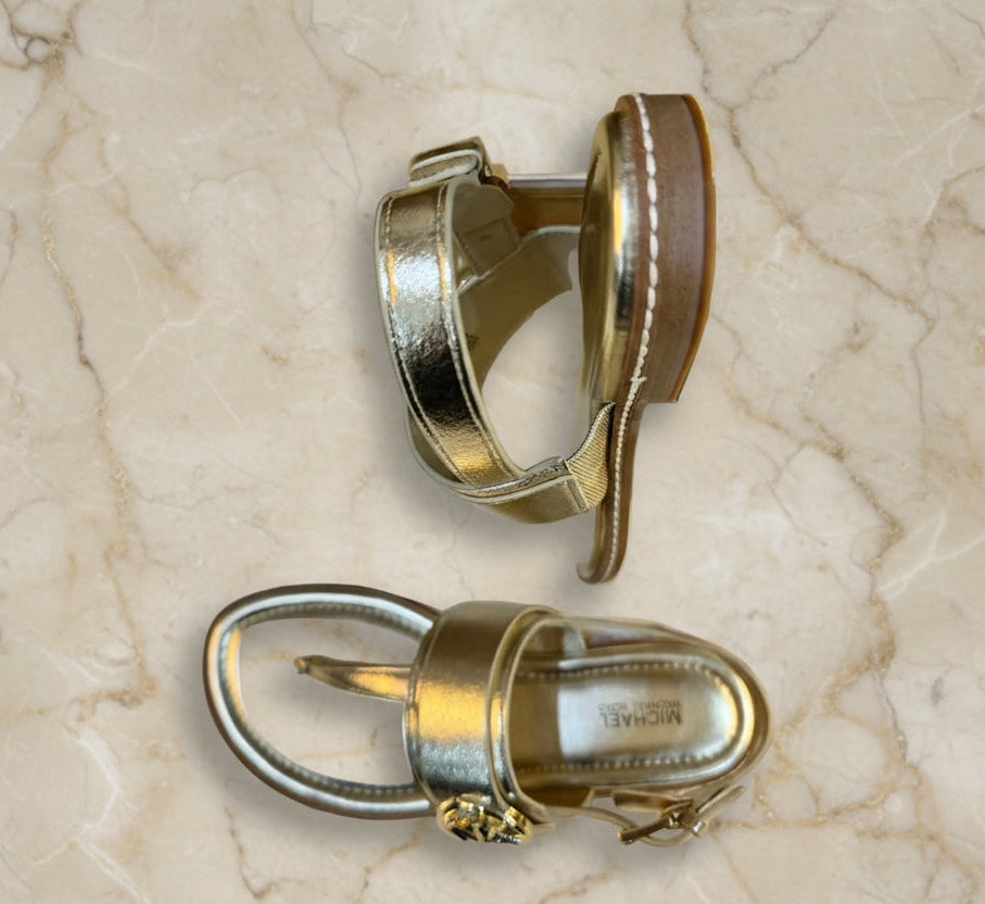 MICHAEL KORS FLAT SHOES - GOLD