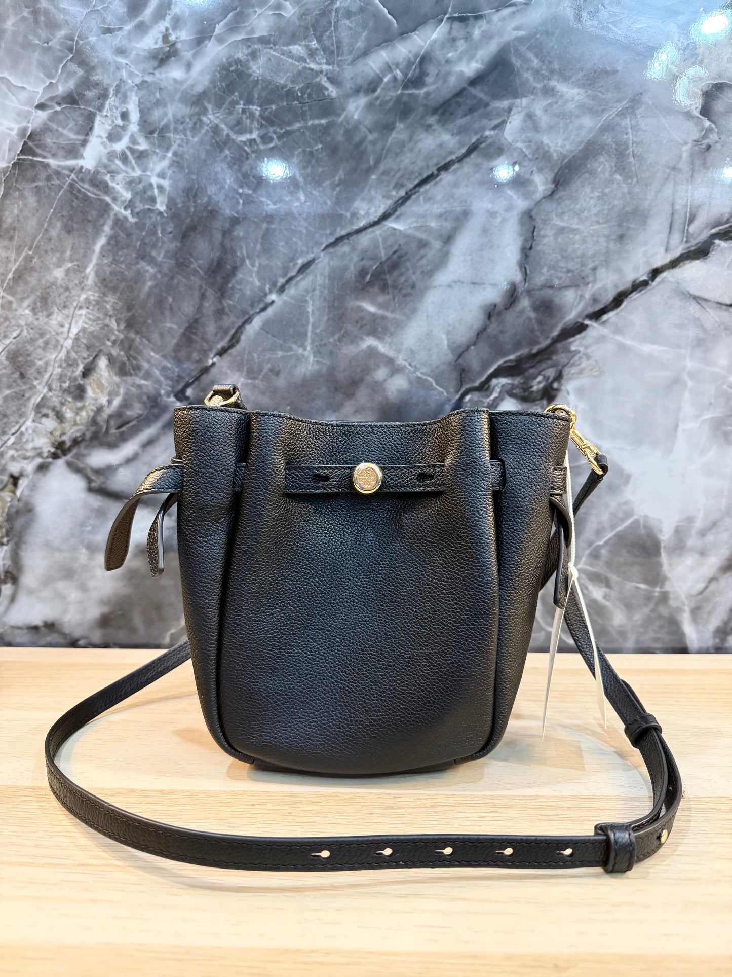 TORY BURCH MINI ROMY CROSSBODY - BLACK