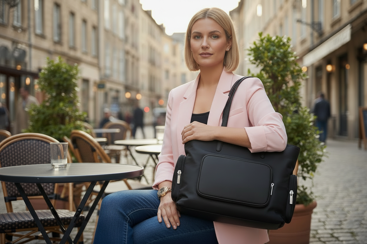 MICHAEL KORS KHAI LAPTOP TOTE - LARGE - BLACK