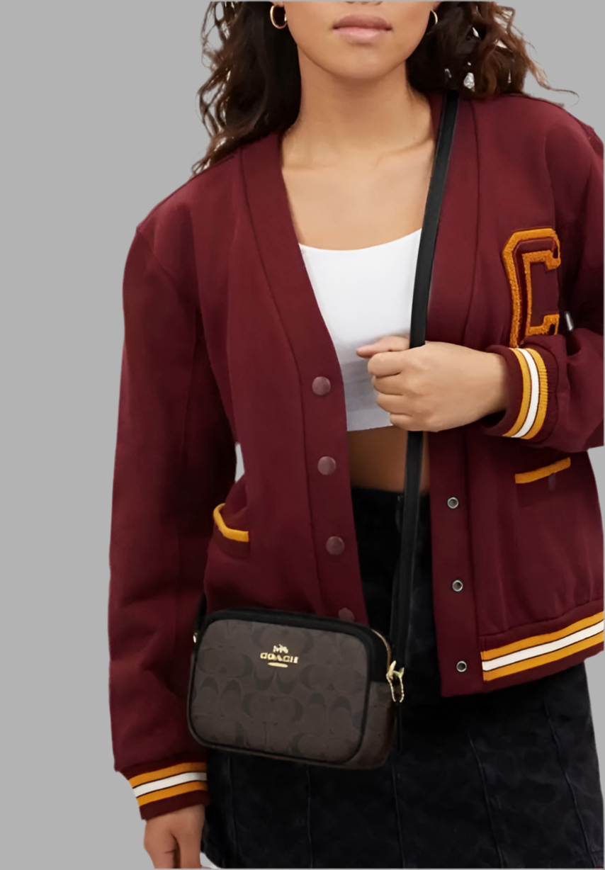 COACH MINI JAMIE SIGNATURE COATED CANVAS