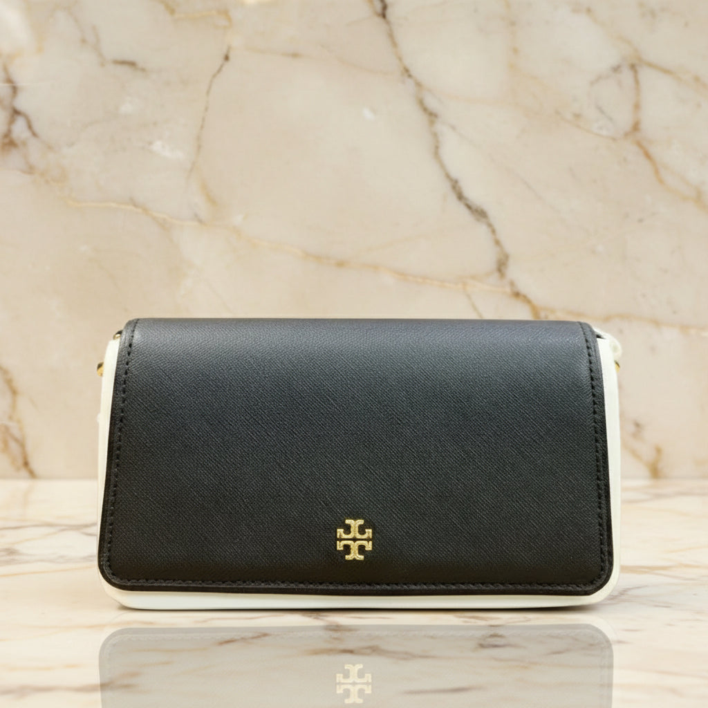 TORY BURCH EMERSON CROSSBODY -  BLACK