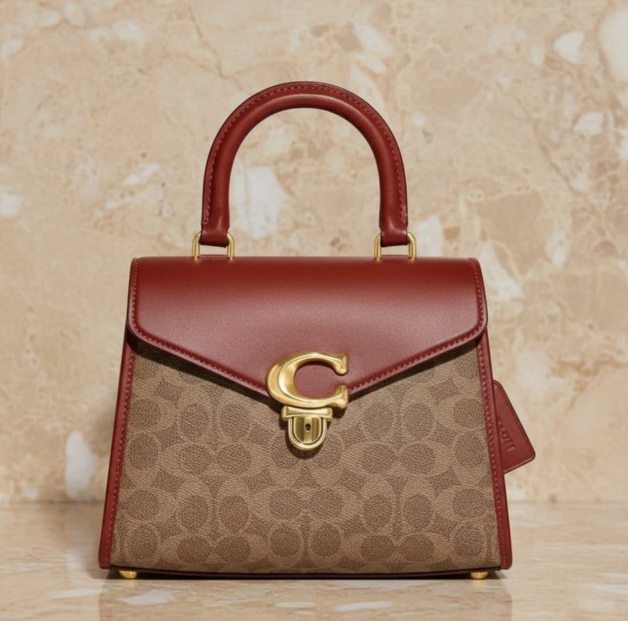 حقيبة كوتش سامي 21 بمقبض علوي - لون بني صدئ مميز