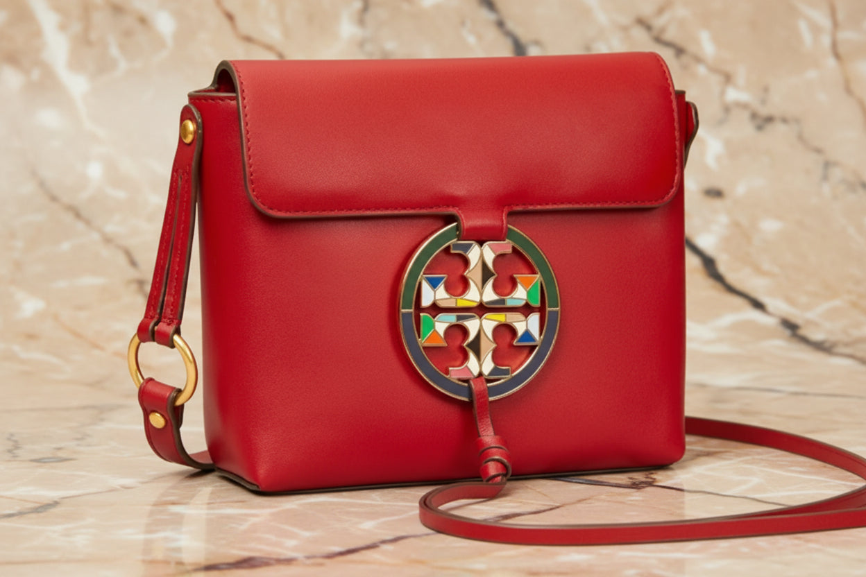 TORY BURCH MILLER STAINED GLASS LEATHER CROSSBODY