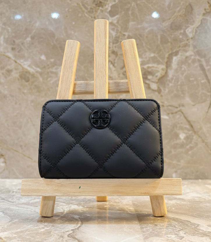 TORY BURCH QUILTED WILLA MATTE MEDIUM FLAP WALLET