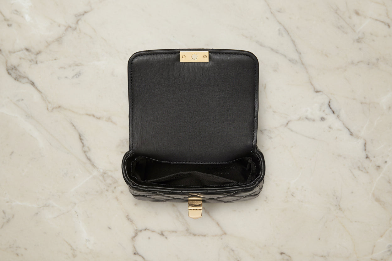 KATE SPADE CAREY MICRO FLAP QUILTED SQUARE LEATHER CROSSBODY