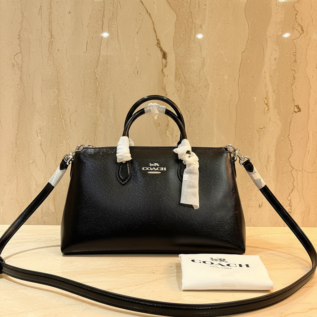 Coach Crinkled Patent Georgia Satchel
