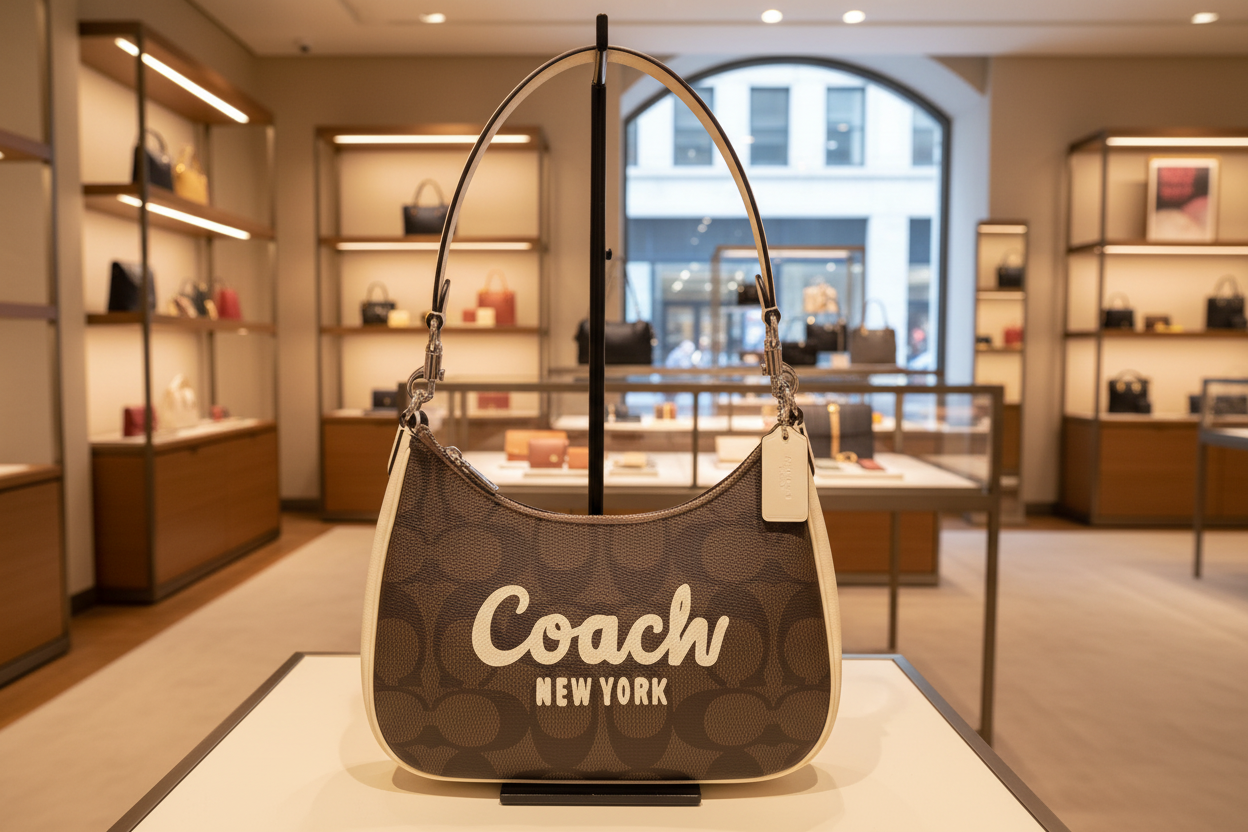 حقيبة كتف/حقيبة كروس بودي من كوتش سكريبت تيري هوبو - متوسطة الحجم