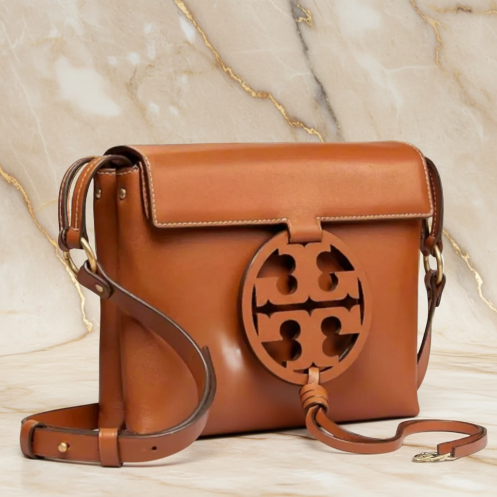 TORY BURCH MILLER CROSSBODY -  BROWN