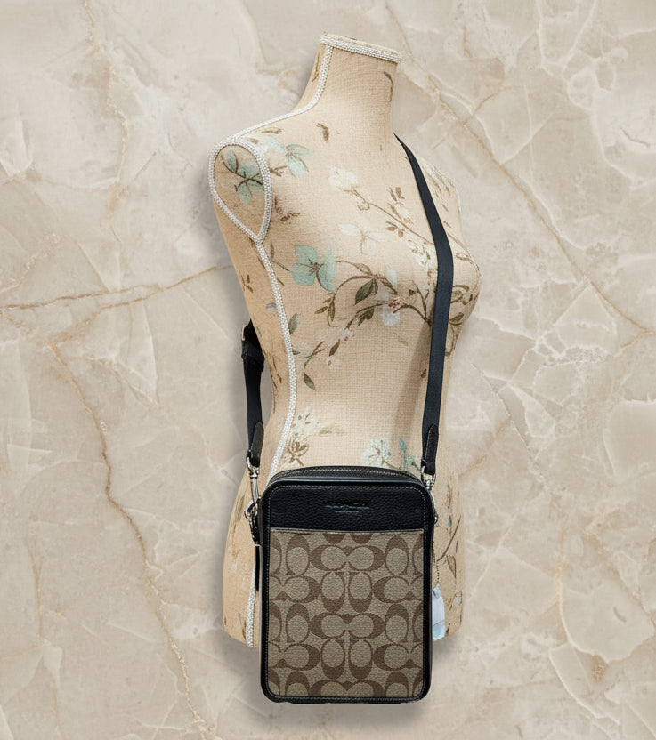 COACH SULLIVAN CROSSBODY SIGNATURE BROWN/BLACK