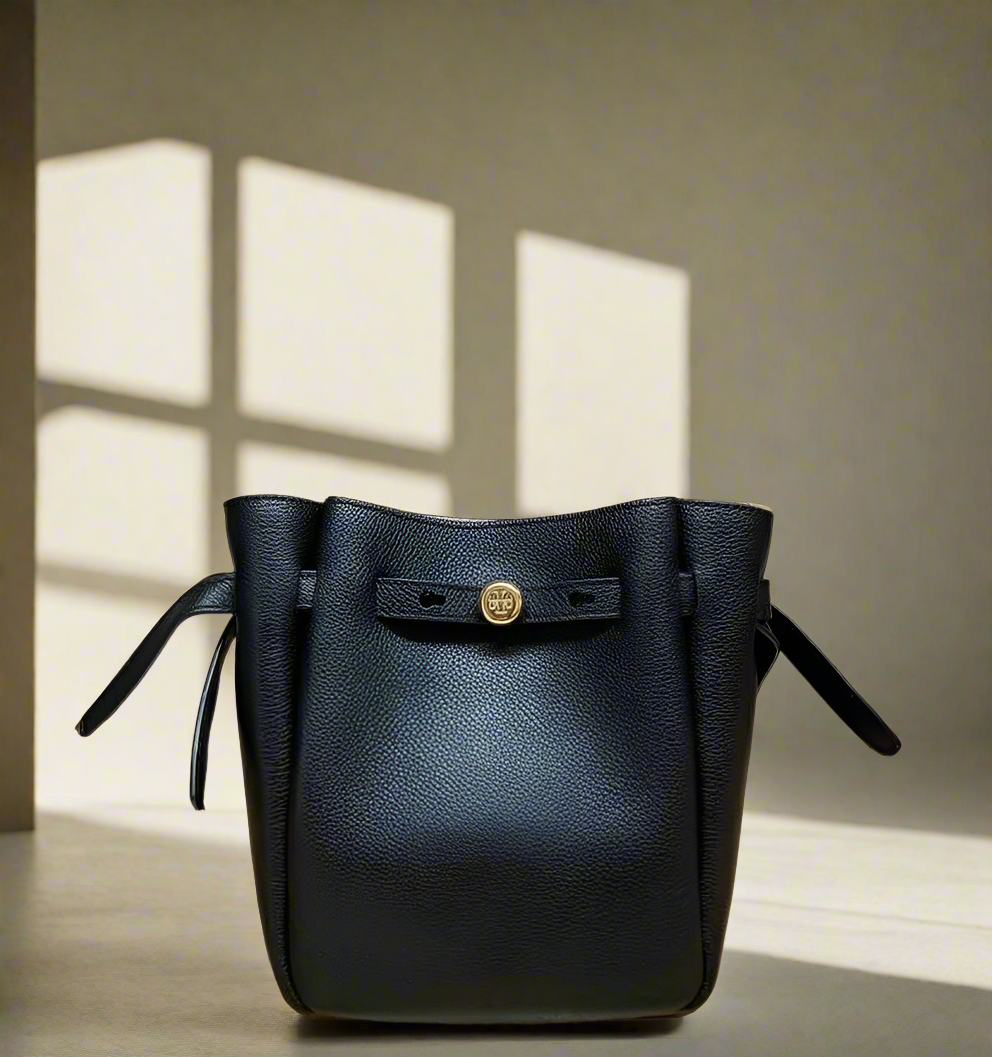TORY BURCH MINI ROMY CROSSBODY - BLACK
