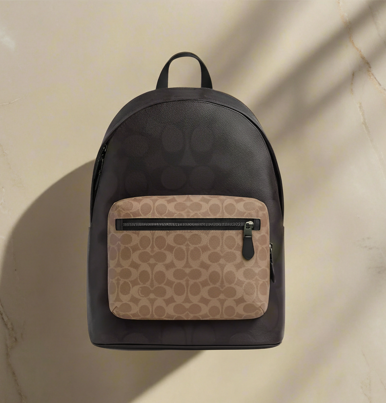 COACH MEN’S WEST BACKPACK IN BLOCKED SIGNATURE CANVAS