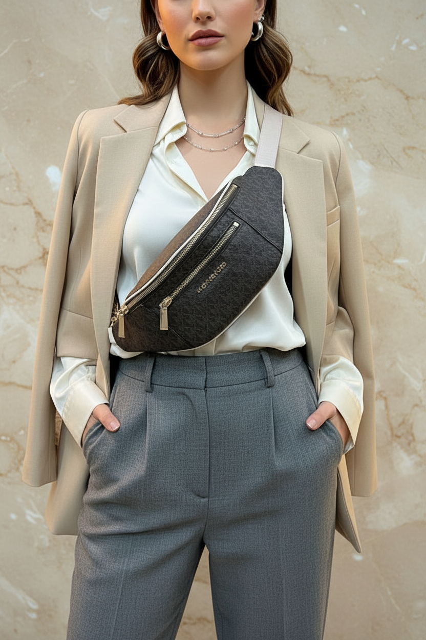 MICHAEL KORS MOTT BELTBAG/WAISTPACK ( RETAIL ITEM )