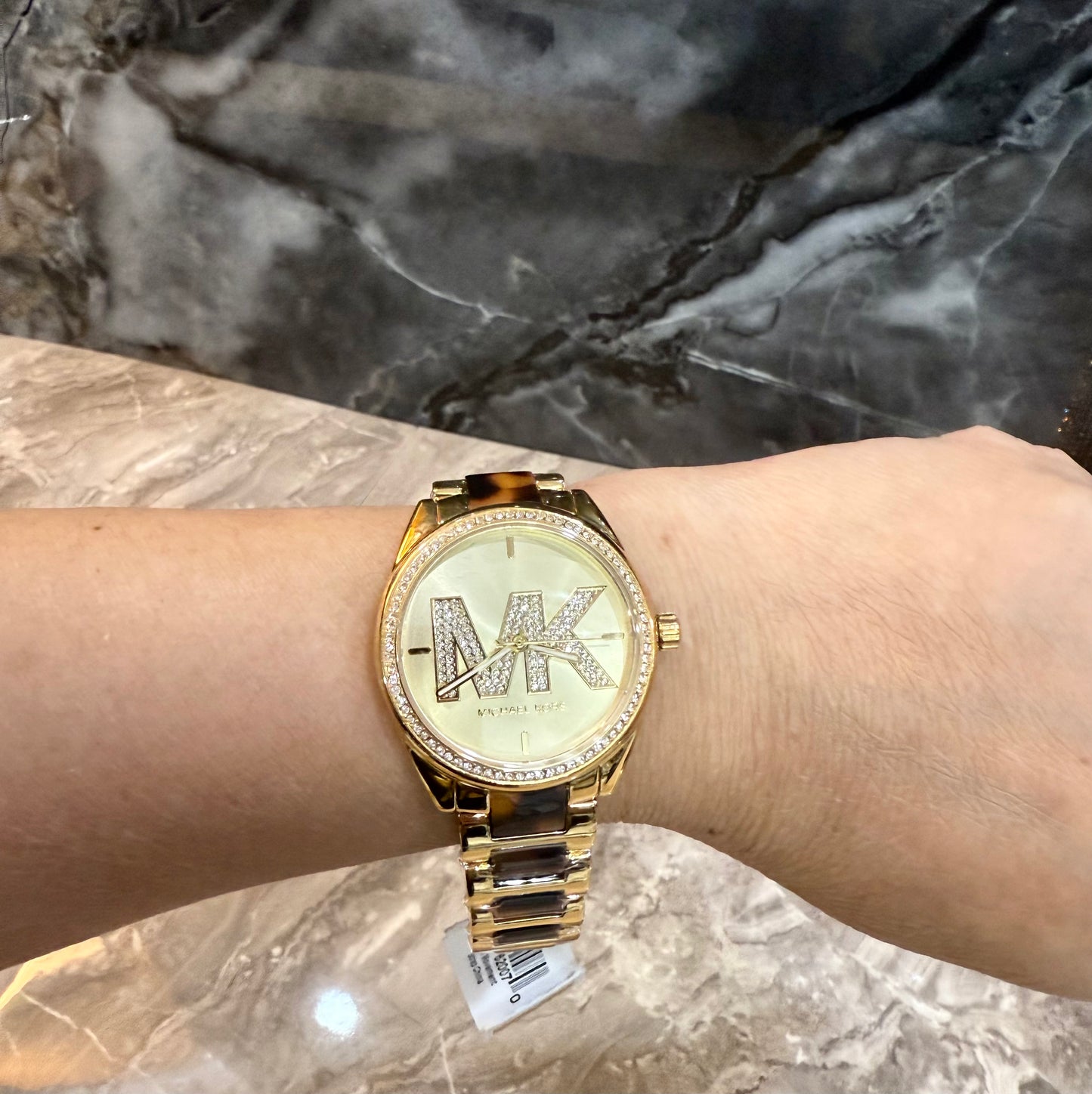 MICHAEL KORS JANELLE WATCH - TRANSLUCENT BROWN - GOLD