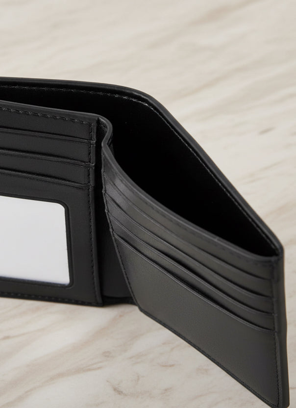 COACH MEN’S BIFOLD WALLET WITH INSERT - SIGNATURE CHARCOAL BLACK - NO INSERT