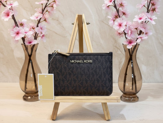 MICHAEL KORS SLIM CARD CASE/COIN PURSE WITH KEY RING