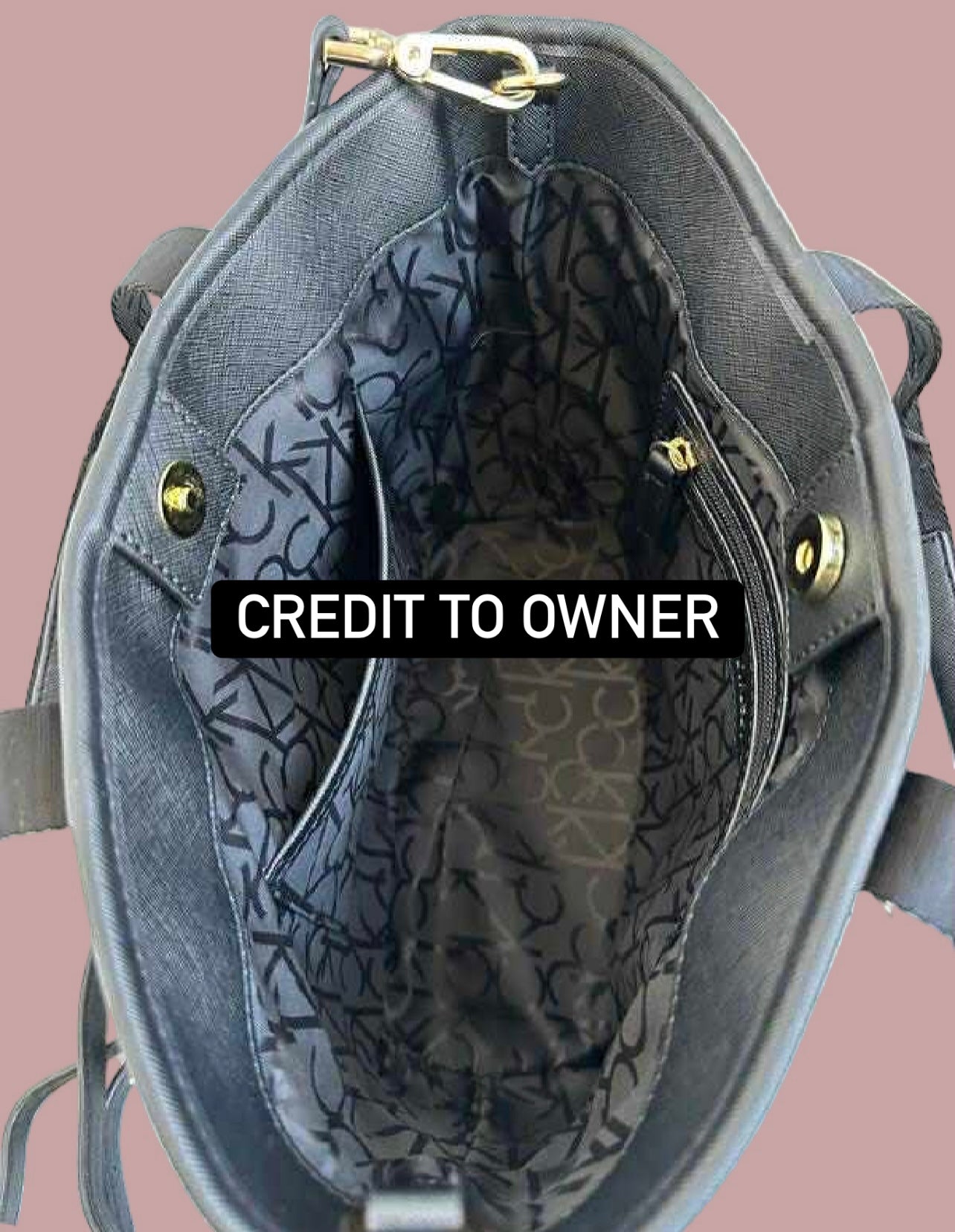 CALVIN KLEIN SATCHEL IN SIGNATURE CHARCOAL BLACK