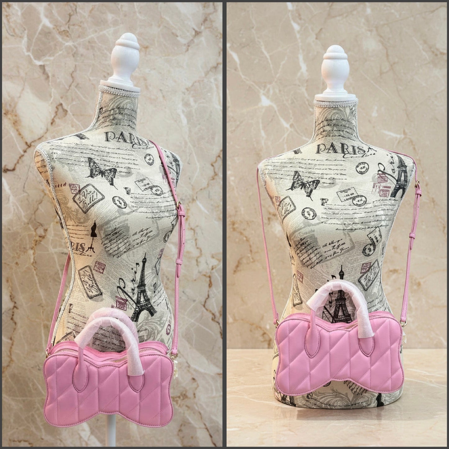 حقيبة كتف من قماش كوتش مزينة بتطريز