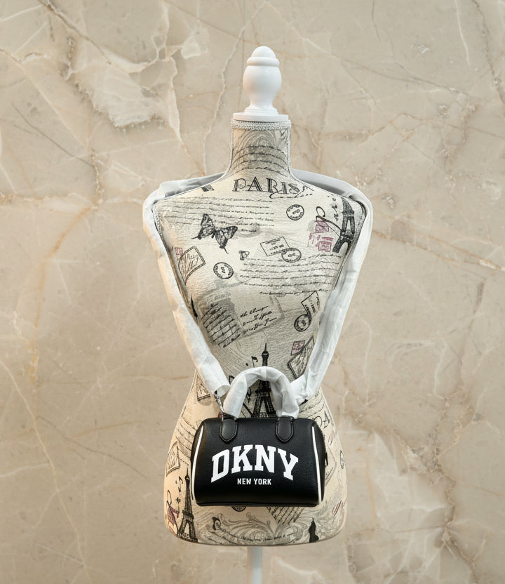DKNY NELL SATCHEL - MINI - BLACK/MARSMALLOW