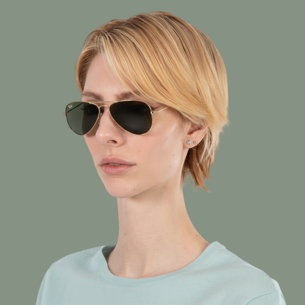 RAYBAN AVIATOR SUNGLASS - XTRA SMALL SIZE - FOR NARROW SLENDER FACE ONLY