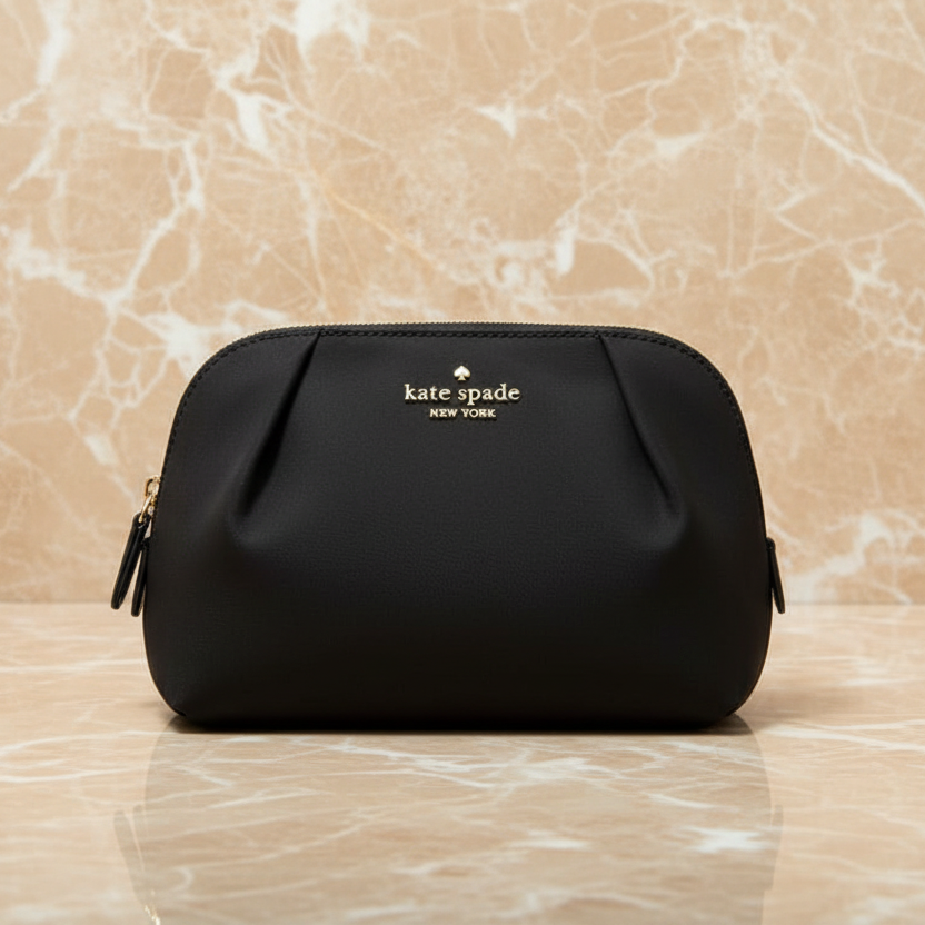 KATE SPADE CHELSEA COSMETIC POUCH - BLACK COLOR