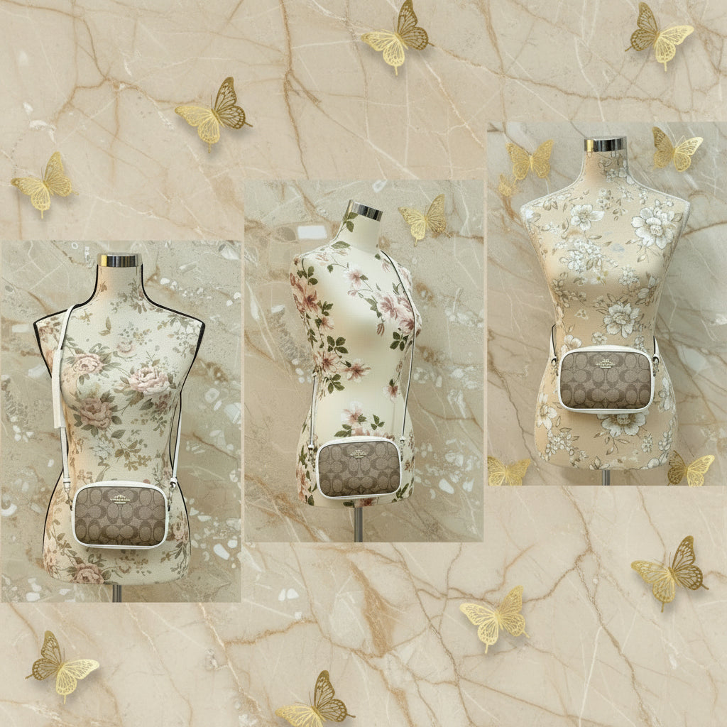 COACH 3 in 1 CONVERTIBLE CROSSBODY/BELTBAG/BODY BAG ( 1 CROSSBODY STRAP ONLY ) IN SIGNATURE KHAKI/IVORY