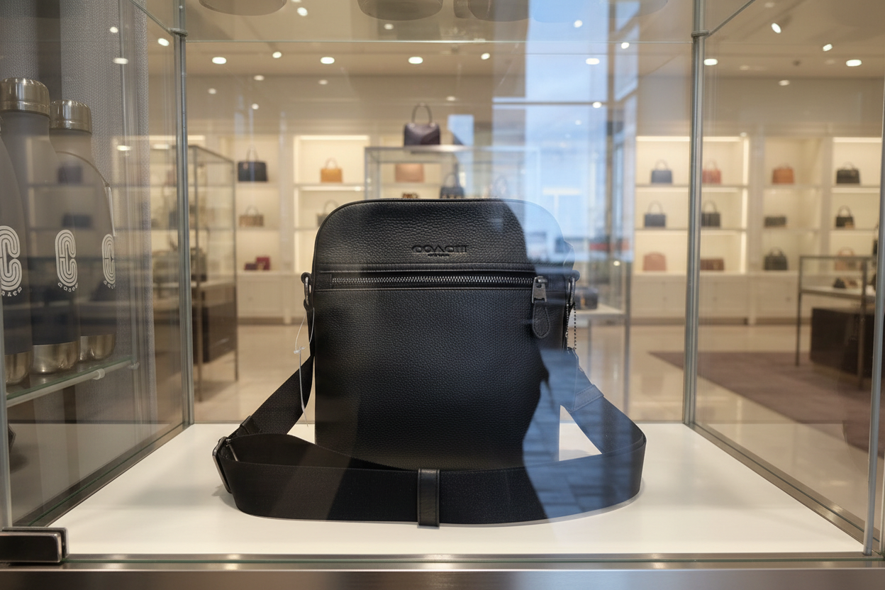 COACH HOUSTON FLIGHT BAG - SMOOTH LEATHER BLACK